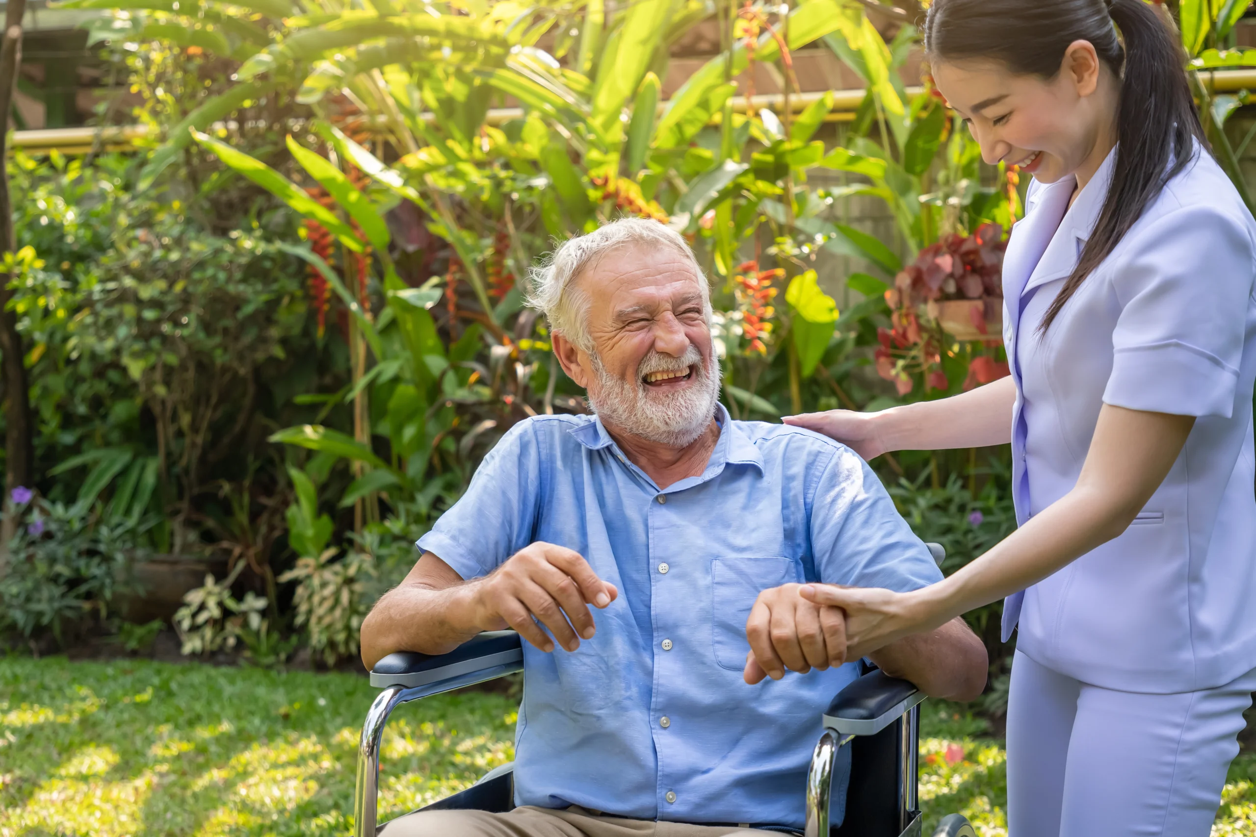 jamed healthcare nurse talking to a service user